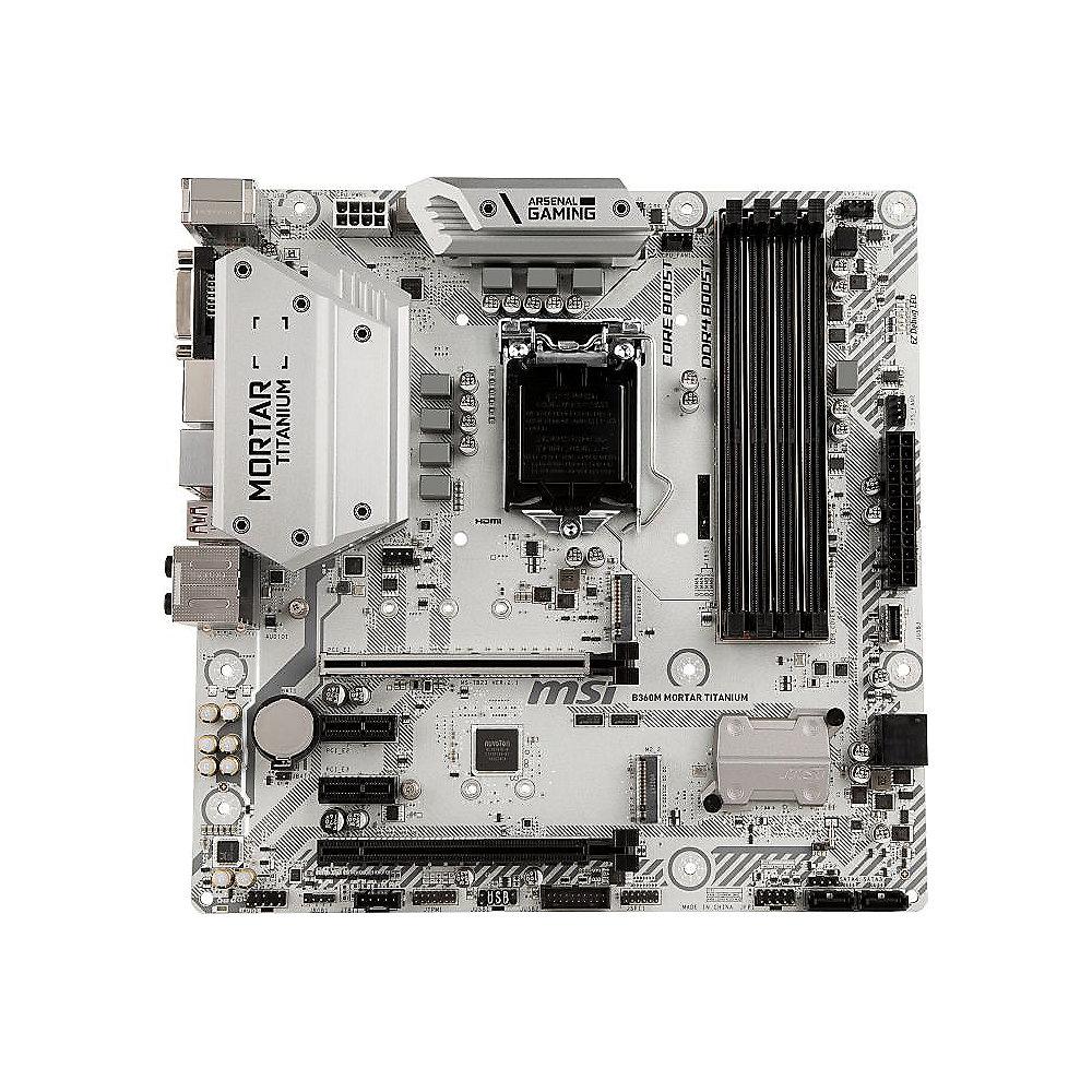 MSI B360M Mortar Titanium mATX Mainboard Sockel 1151 (Coffee Lake)