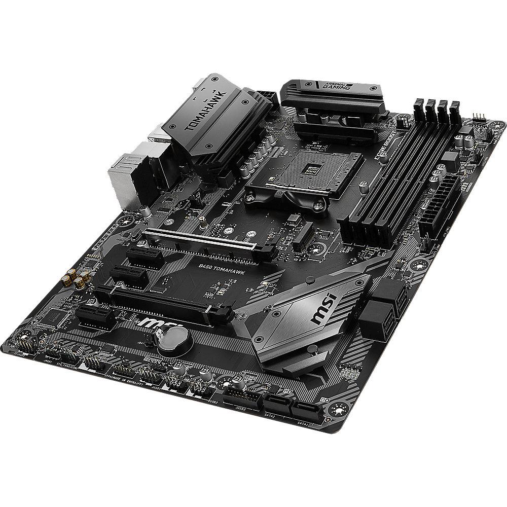 MSI B450 Tomahawk ATX Mainboard Sockel AM4 M.2/DVI/HDMI/USB3.1