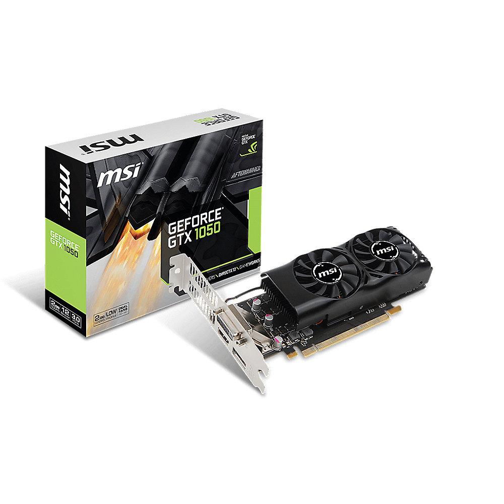 MSI GeForce GTX 1050 2GT LP 2GB GDDR5 DVI/HDMI/DP Grafikkarte