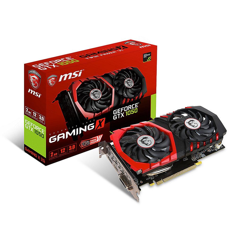 MSI GeForce GTX 1050 Gaming X 2G 2GB GDDR5 DVI/HDMI/DP Grafikkarte