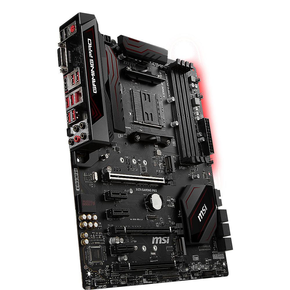 MSI X470 Gaming Pro SATA600/R/M.2/USB3.1 ATX Mainboard Sockel AM4