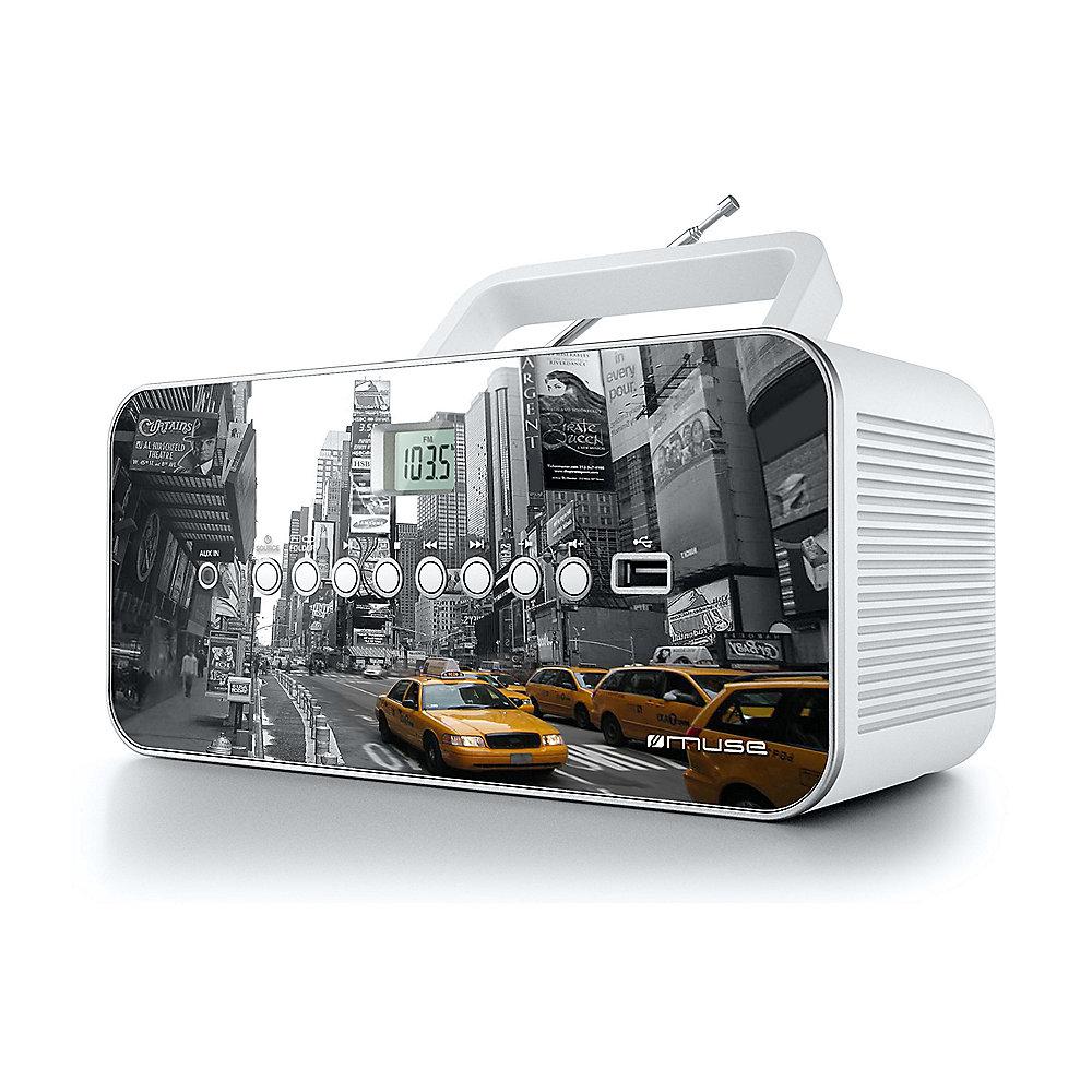 Muse M-28 NY CD-Radio mit FM/MW PLL Tuner  CD MP3 USB- New York Design, Muse, M-28, NY, CD-Radio, FM/MW, PLL, Tuner, CD, MP3, USB-, New, York, Design