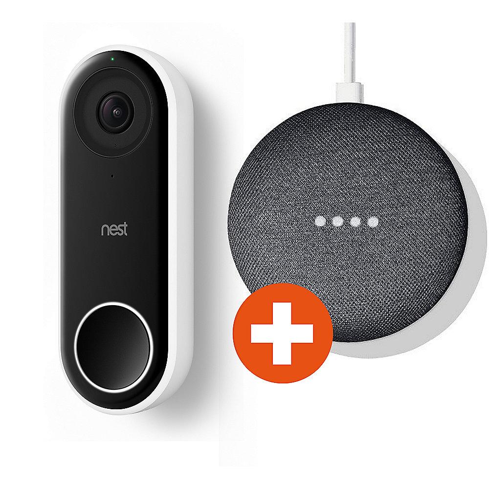 Nest Hello Videotürklingel   Google Home Mini Karbon, Nest, Hello, Videotürklingel, , Google, Home, Mini, Karbon