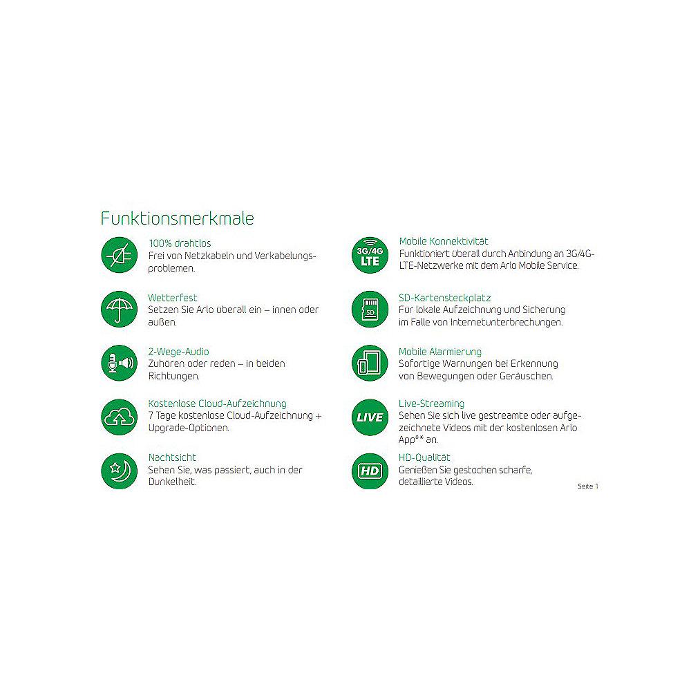 Netgear Arlo Go Mobile LTE HD Sicherheitskamera VML4030