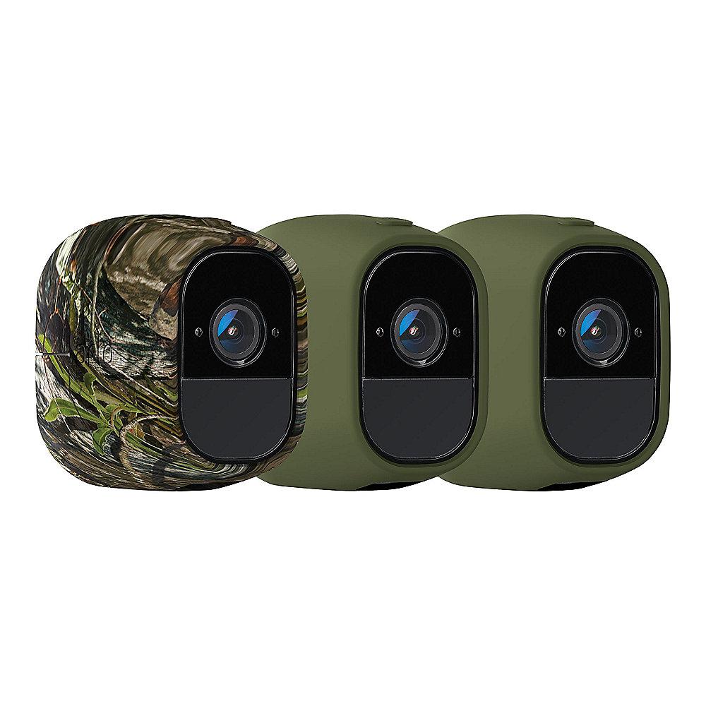 Netgear Arlo Pro 3x Silikonhüllen (2x grün, 1x camouflage)