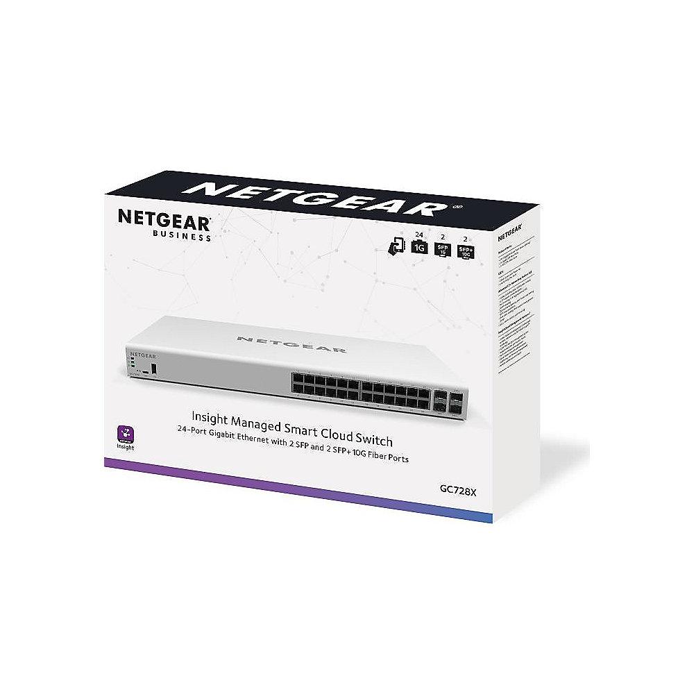 Netgear GC728XP Insight Managed Smart Cloud 28-Port Switch PoE  24x RJ45, 4x SFP