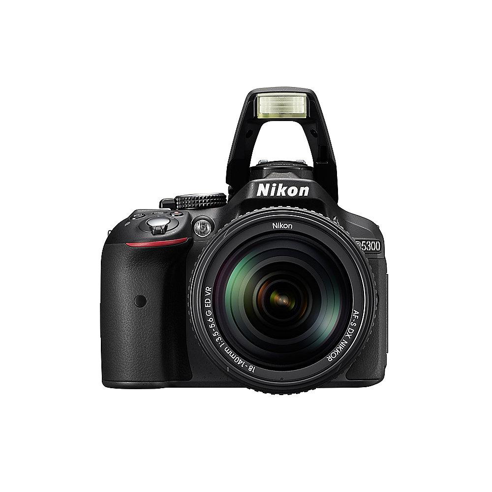 Nikon D5300 Kit AF-S DX 18-140mm VR Spiegelreflexkamera schwarz