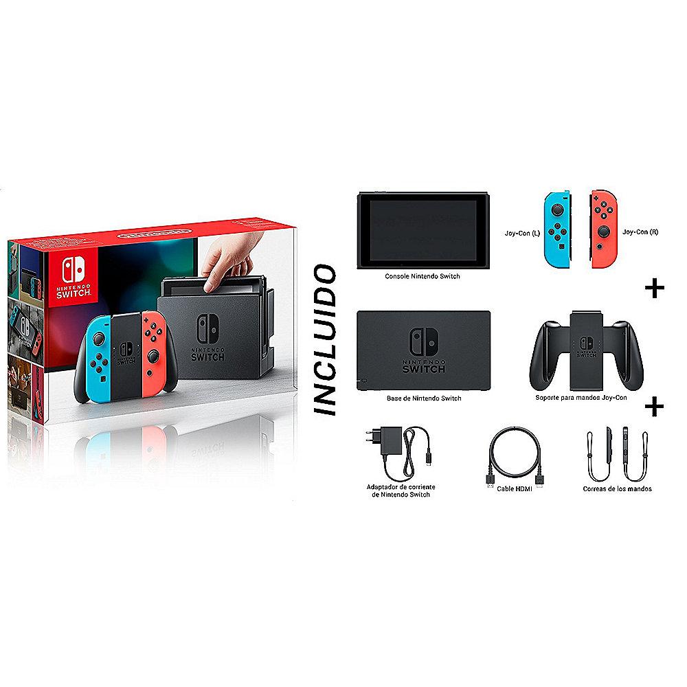 Nintendo Switch Konsole   Joy-Con Neon-rot/Neon-blau, Nintendo, Switch, Konsole, , Joy-Con, Neon-rot/Neon-blau