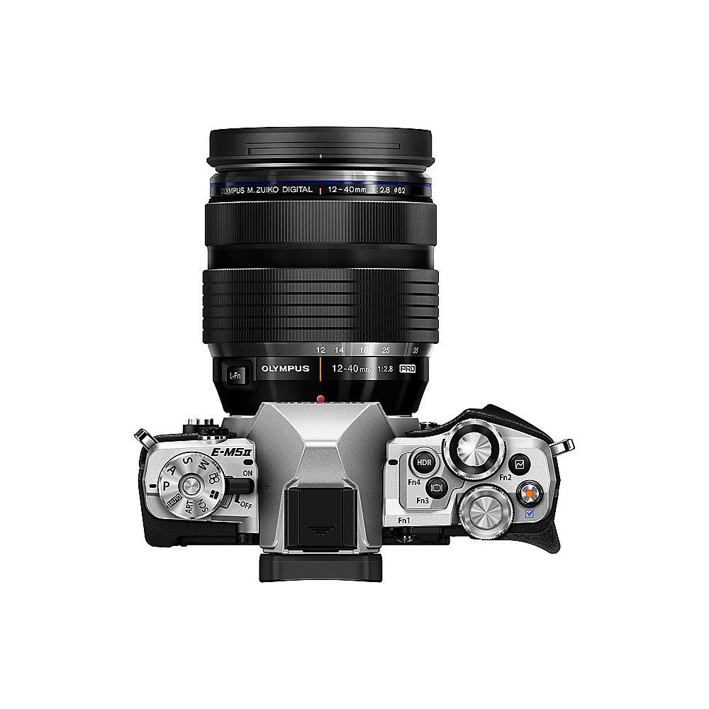 Olympus OM-D E-M5 Mark II Kit 12‑40mm 1:2.8 PRO Systemkamera silber, Olympus, OM-D, E-M5, Mark, II, Kit, 12‑40mm, 1:2.8, PRO, Systemkamera, silber