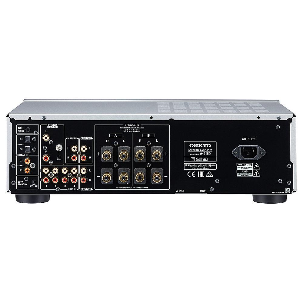 Onkyo A-9150 Stereo-Vollverstärker 2x60W Phono-Eingang, 32-Bit DAC, silber, Onkyo, A-9150, Stereo-Vollverstärker, 2x60W, Phono-Eingang, 32-Bit, DAC, silber