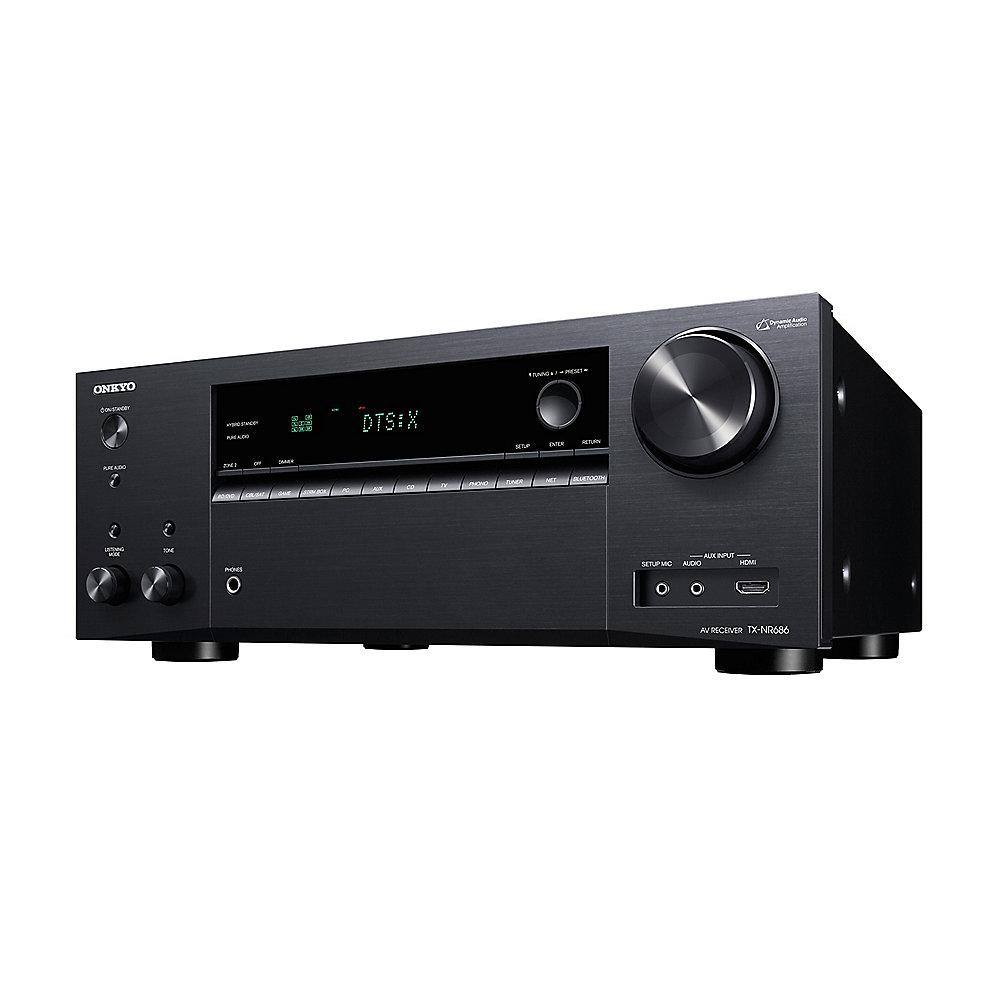 Onkyo TX-NR686E 7.2 AV Netzwerk Receiver Bluetooth/Wi-Fi/Multiroom Schwarz, Onkyo, TX-NR686E, 7.2, AV, Netzwerk, Receiver, Bluetooth/Wi-Fi/Multiroom, Schwarz