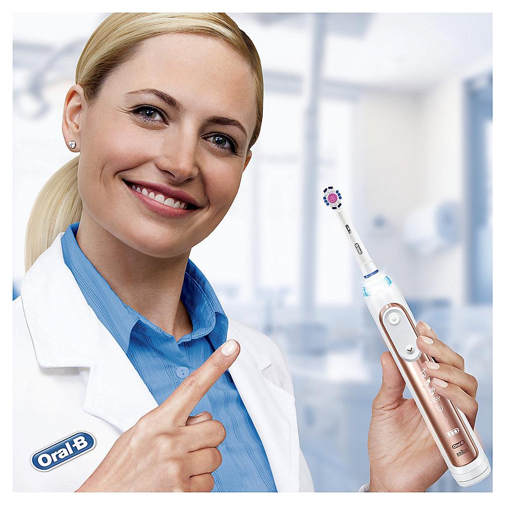 Oral-B Genius 10100S Rosegold Elektrische Zahnbürste mit Bluetooth