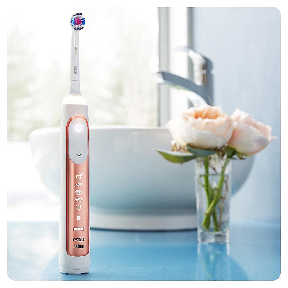 Oral-B Genius 10100S Rosegold Elektrische Zahnbürste mit Bluetooth