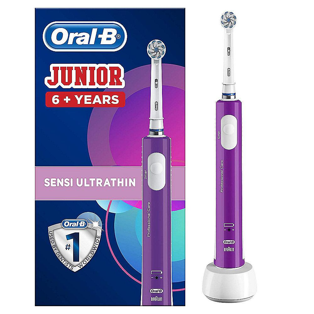 Oral-B Junior Purple Elektrische Zahnbürste für Kinder ab 6 Jahren lila