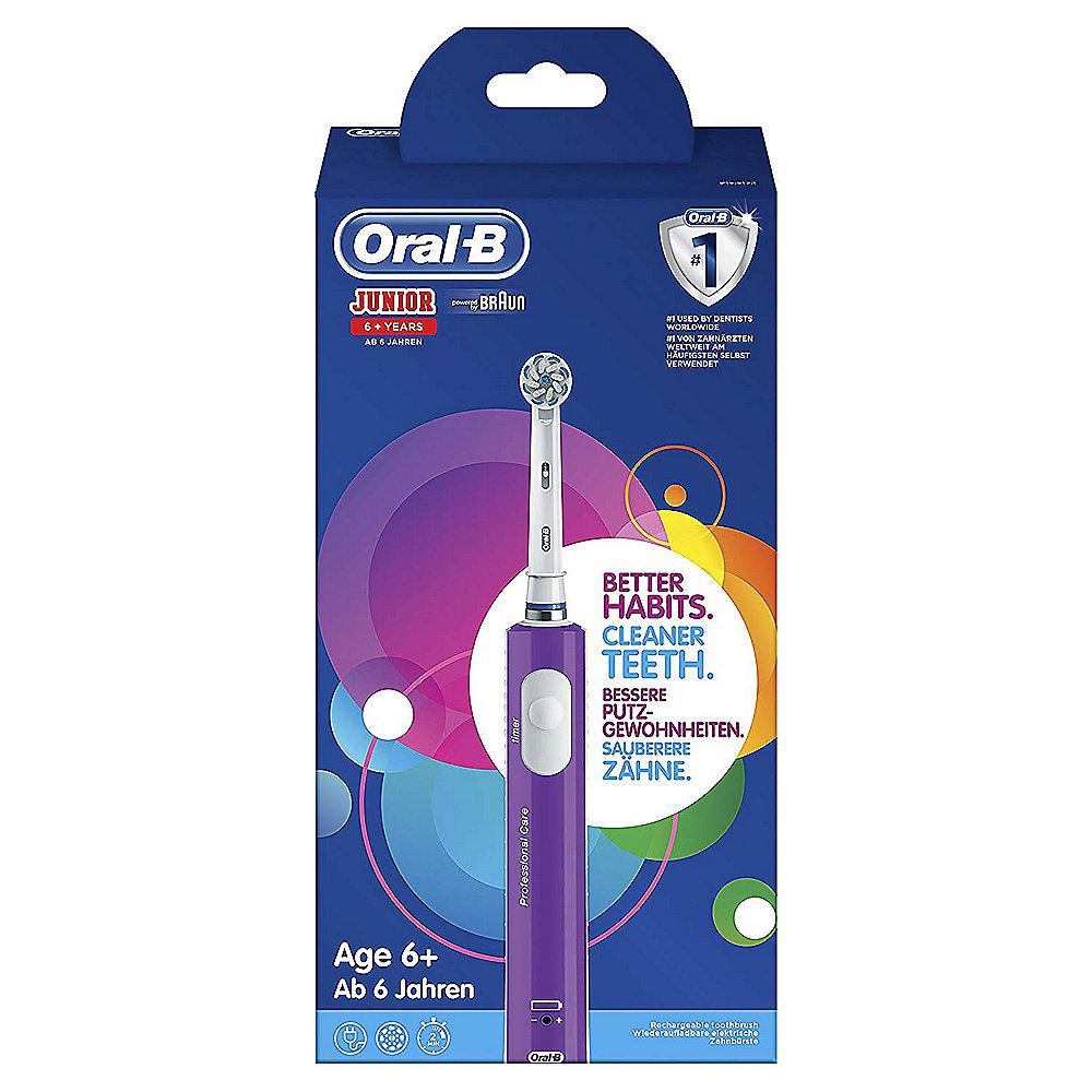 Oral-B Junior Purple Elektrische Zahnbürste für Kinder ab 6 Jahren lila