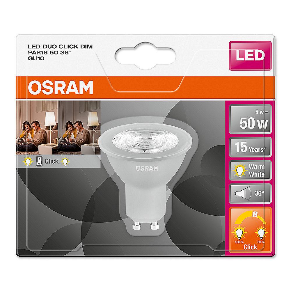 Osram LED Star  Duo Click Dim PAR16 Reflektor 5W GU10 warmweiß dimmbar