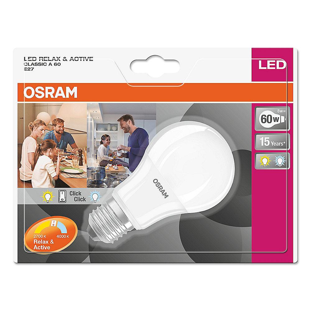 Osram LED Star  Relax & Active Classic A Birne 9,5W E27 matt warmweiß-kaltweiß, Osram, LED, Star, Relax, &, Active, Classic, A, Birne, 9,5W, E27, matt, warmweiß-kaltweiß