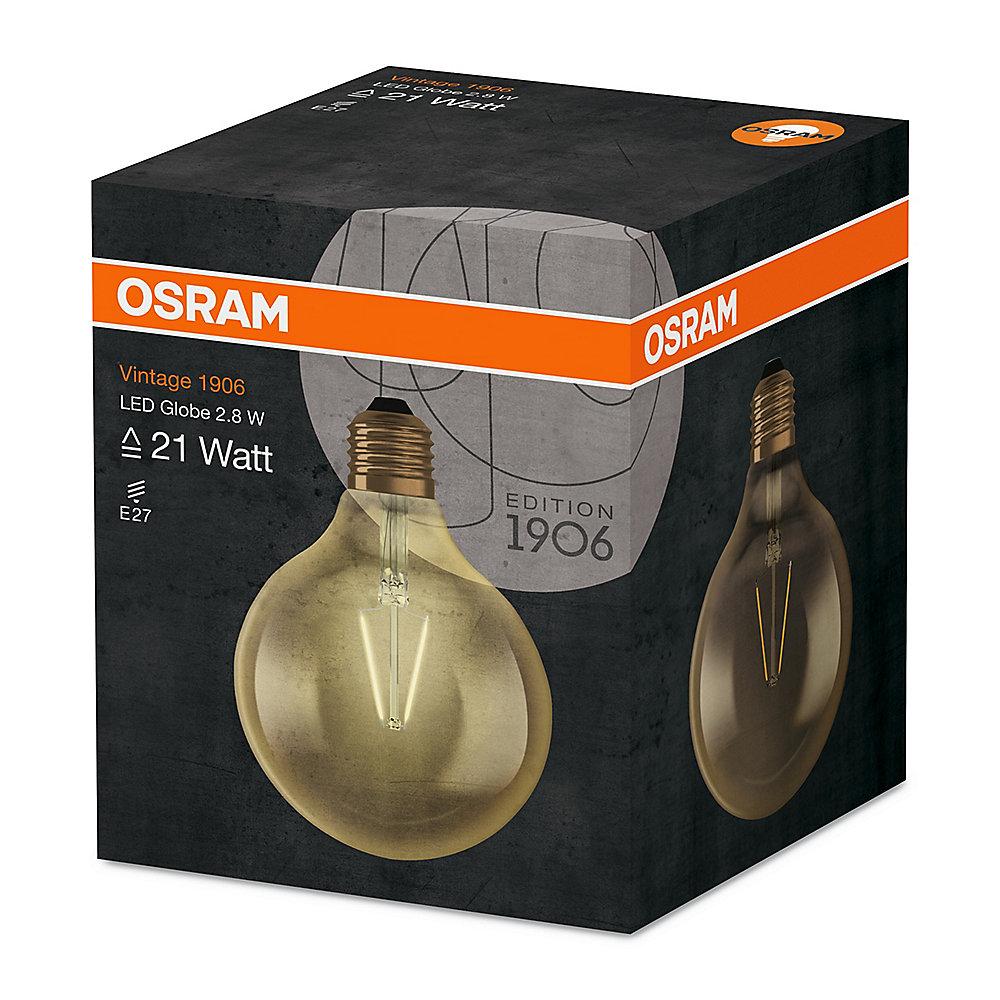 Osram LED Vintage 1906 G125 Globe 2,8W (21W) E27 klar warmweiß, Osram, LED, Vintage, 1906, G125, Globe, 2,8W, 21W, E27, klar, warmweiß