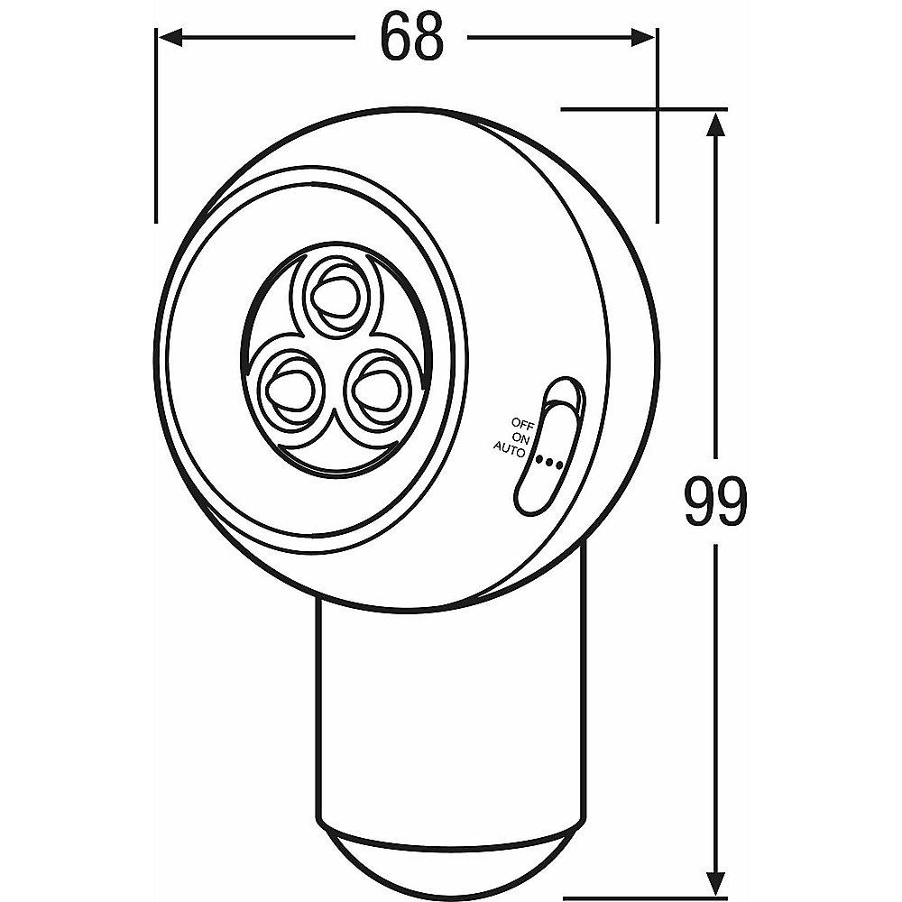 Osram Spylux mobile Sensorleuchte mit Bewegungsmelder weiß