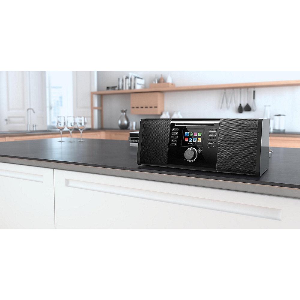 Palona JOJO DAB /FM 2.1-Soundsystem WLAN BT USB Aux-In Fernbedienung schwarz, Palona, JOJO, DAB, /FM, 2.1-Soundsystem, WLAN, BT, USB, Aux-In, Fernbedienung, schwarz