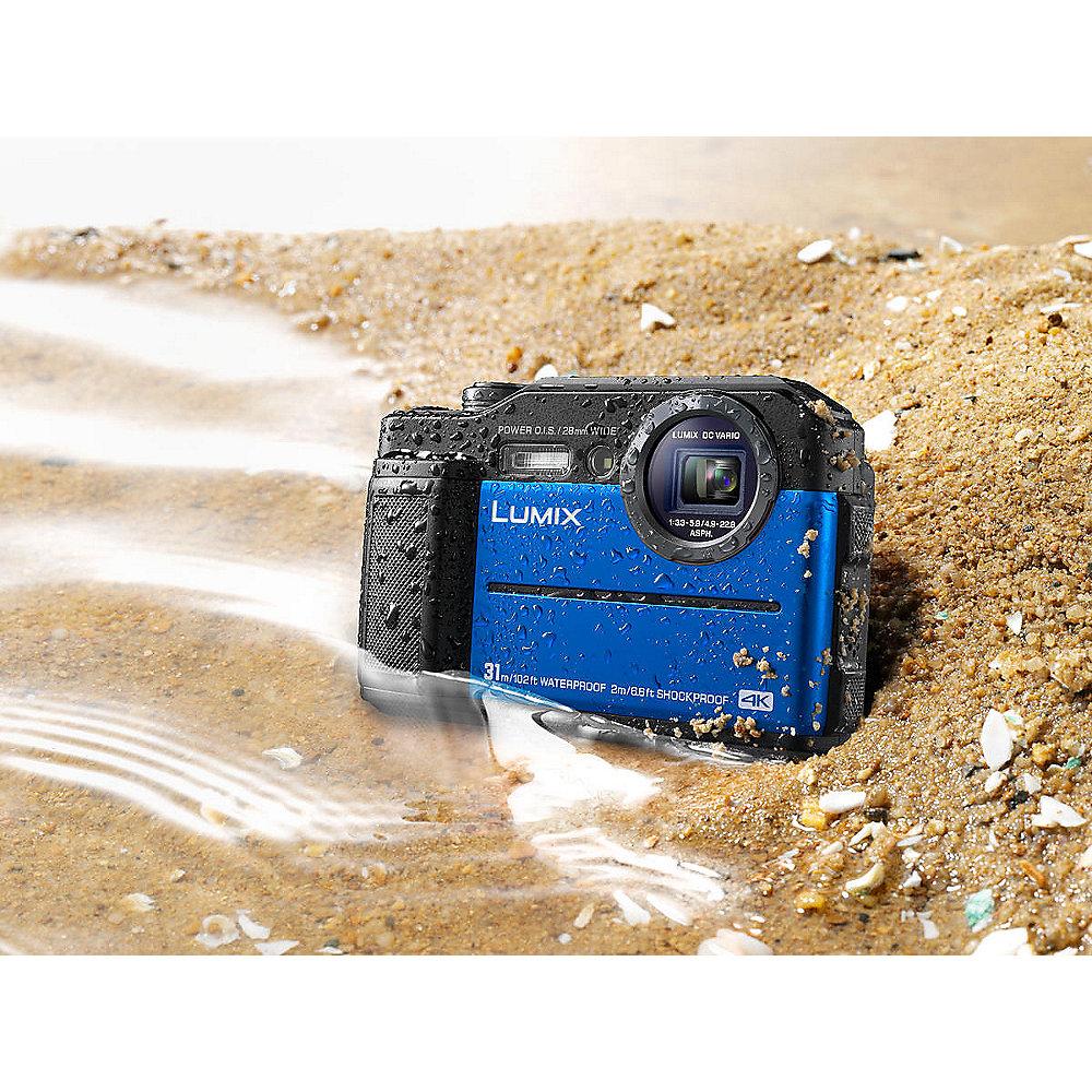 Panasonic Lumix DC-FT7 robuste Outdoorkamera wasserdicht stoßfest blau