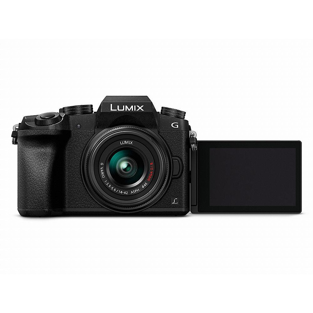 Panasonic Lumix DMC-G70 Kit 14-42mm Systemkamera, Panasonic, Lumix, DMC-G70, Kit, 14-42mm, Systemkamera