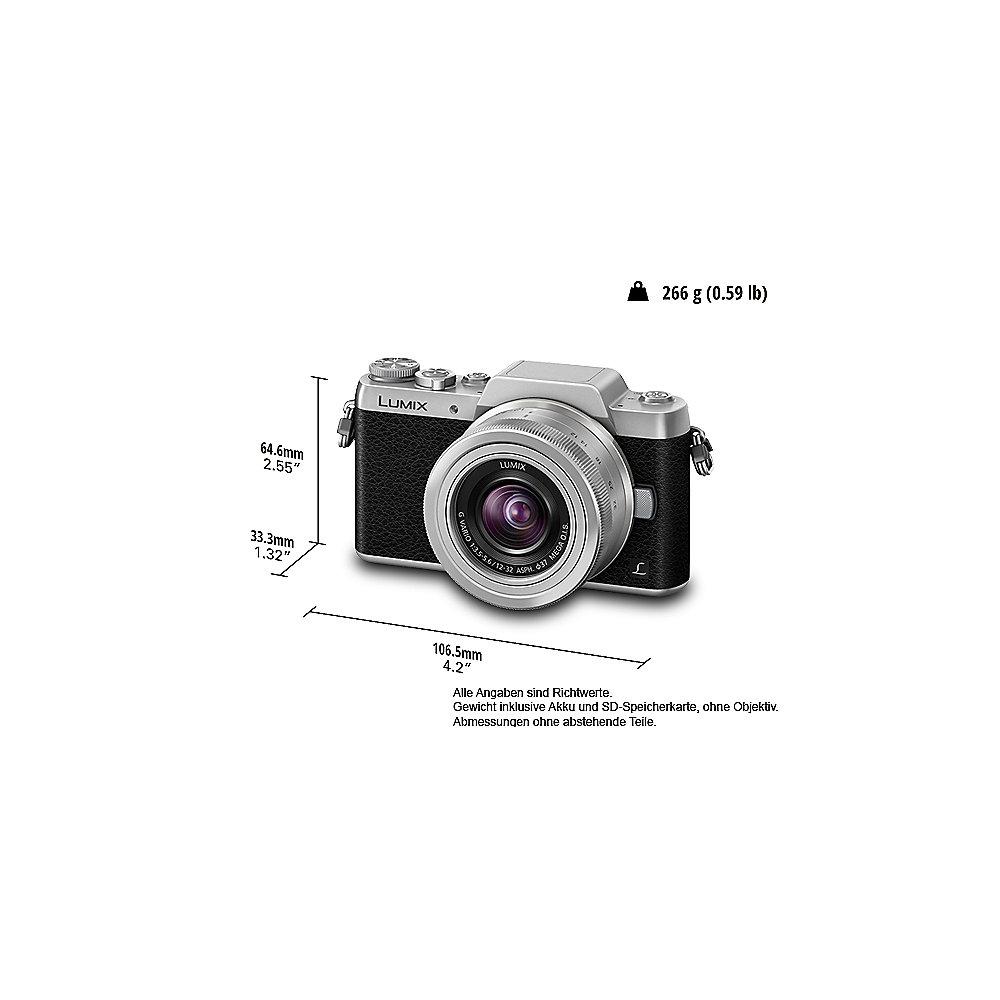 Panasonic Lumix DMC-GF7 Kit 12-32mm Systemkamera schwarz/silber