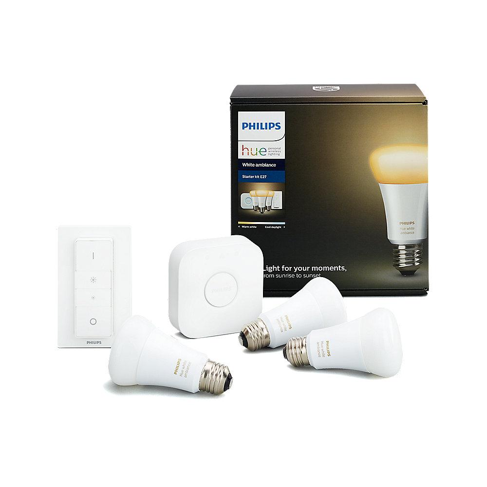 Philips Hue White Ambiance LED E27 3er Starter Set 9,5W (2017)