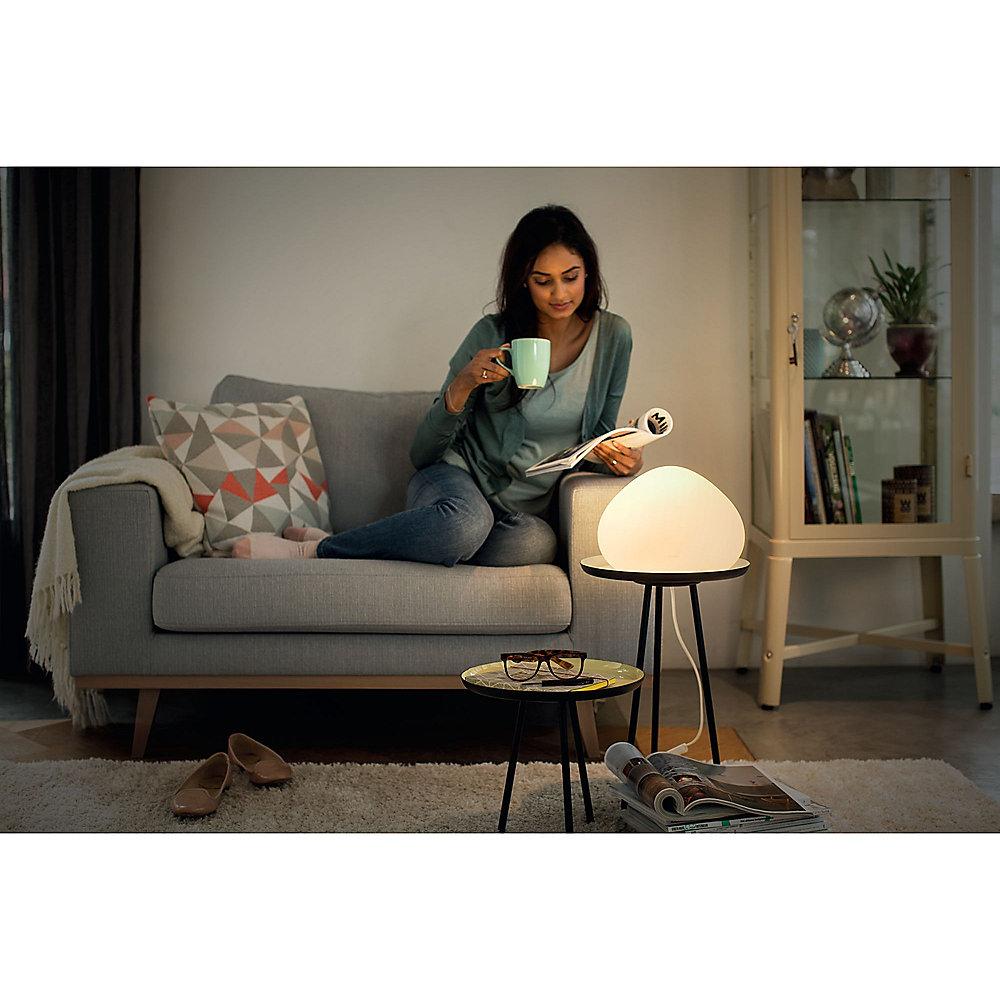 Philips Hue White Ambiance Wellner Tischleuchte weiß inkl. Dimmschalter