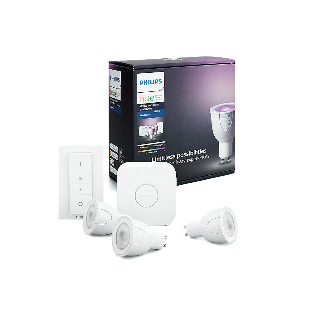 Philips Hue White and Color Ambiance RGBW LED GU10 3er Starter Set 6,5W (2017)