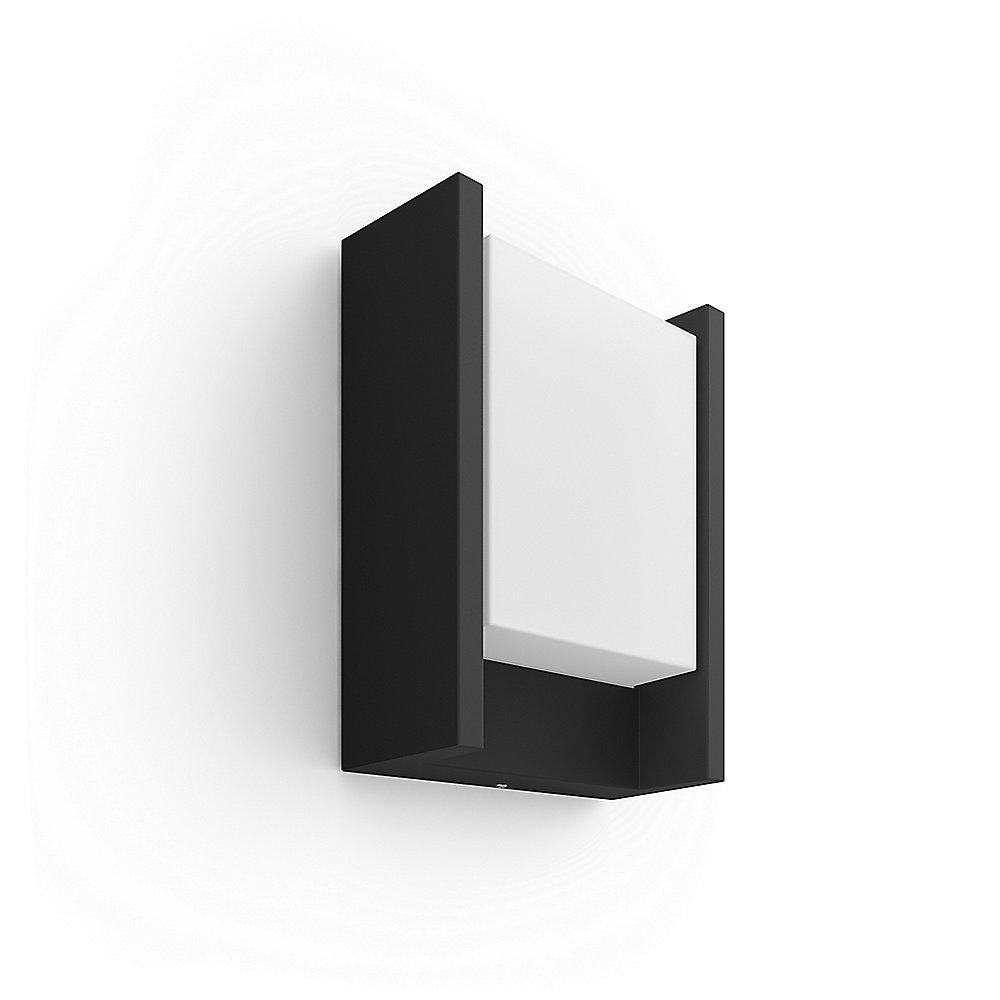 Philips Hue White Fuzo LED Wandleuchte länglich, Schwarz, 1150lm
