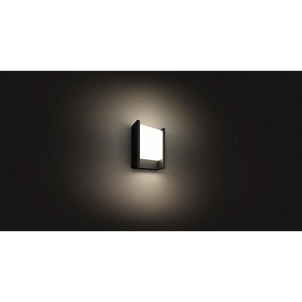 Philips Hue White Fuzo LED Wandleuchte länglich, Schwarz, 1150lm
