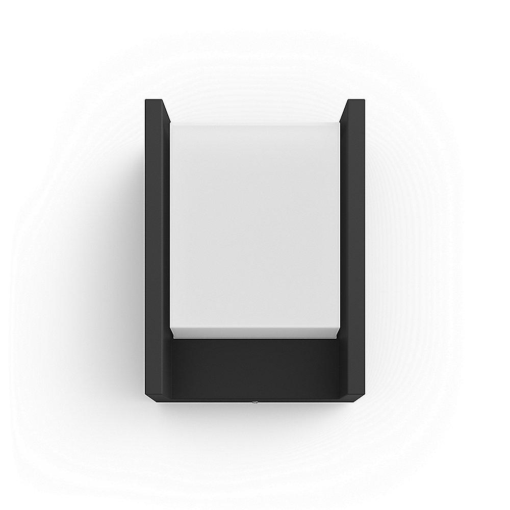 Philips Hue White Fuzo LED Wandleuchte länglich, Schwarz, 1150lm