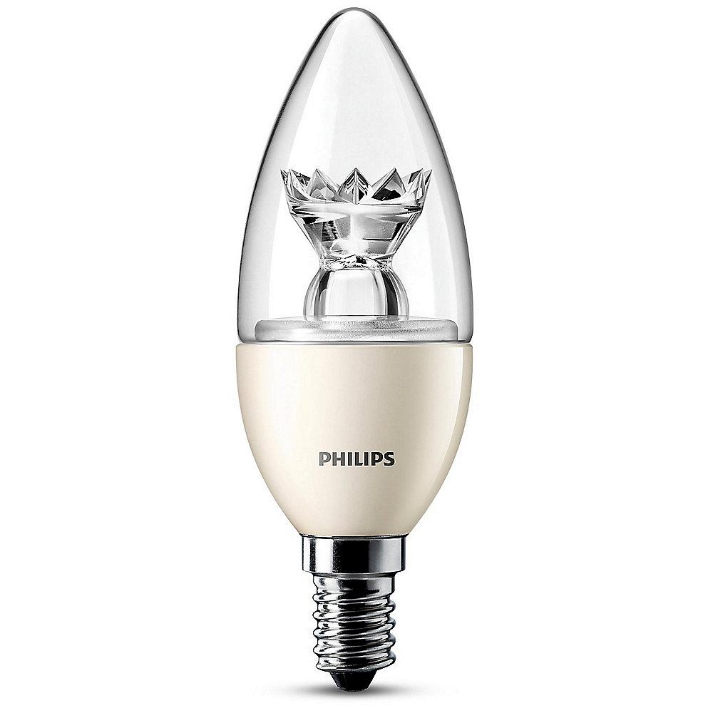 Philips LED-Kerze 6W (40W) E14 klar warmweiß dimmbar (3er Pack)