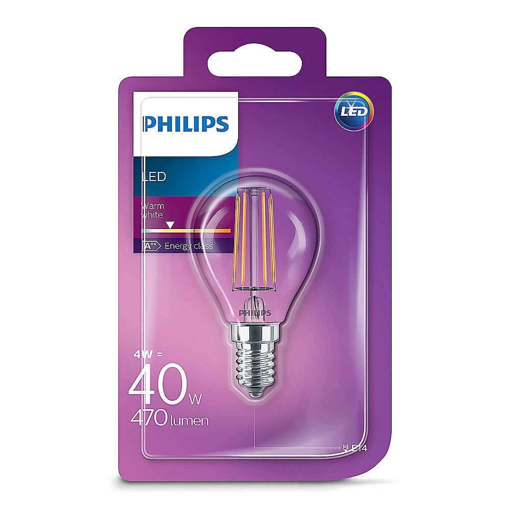 Philips LEDClassic Tropfen P45 4W (40W) E14 klar warmweiß, Philips, LEDClassic, Tropfen, P45, 4W, 40W, E14, klar, warmweiß