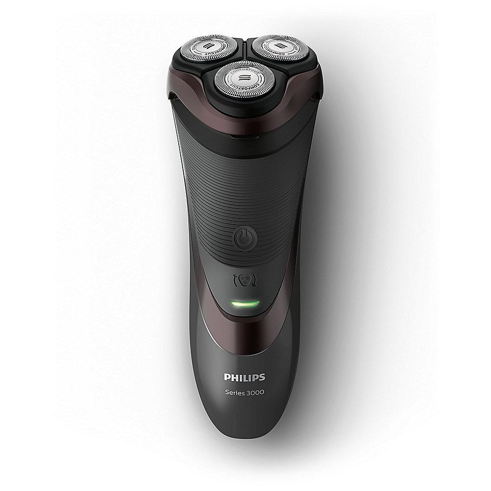 Philips S3520/06 Shaver Series 3000 Trockenrasierer schwarz/braun