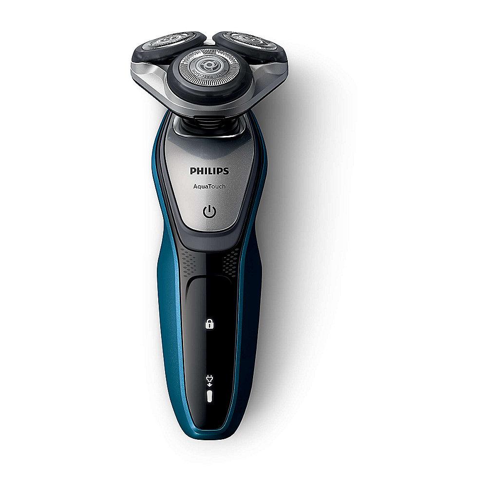 Philips S5420/06 AquaTouch elektrischer Nass-/Trockenrasierer blau/schwarz