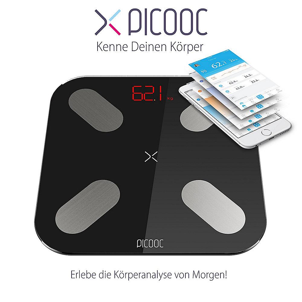 Picooc Mini Smarte Körperanalysewaage schwarz, Picooc, Mini, Smarte, Körperanalysewaage, schwarz