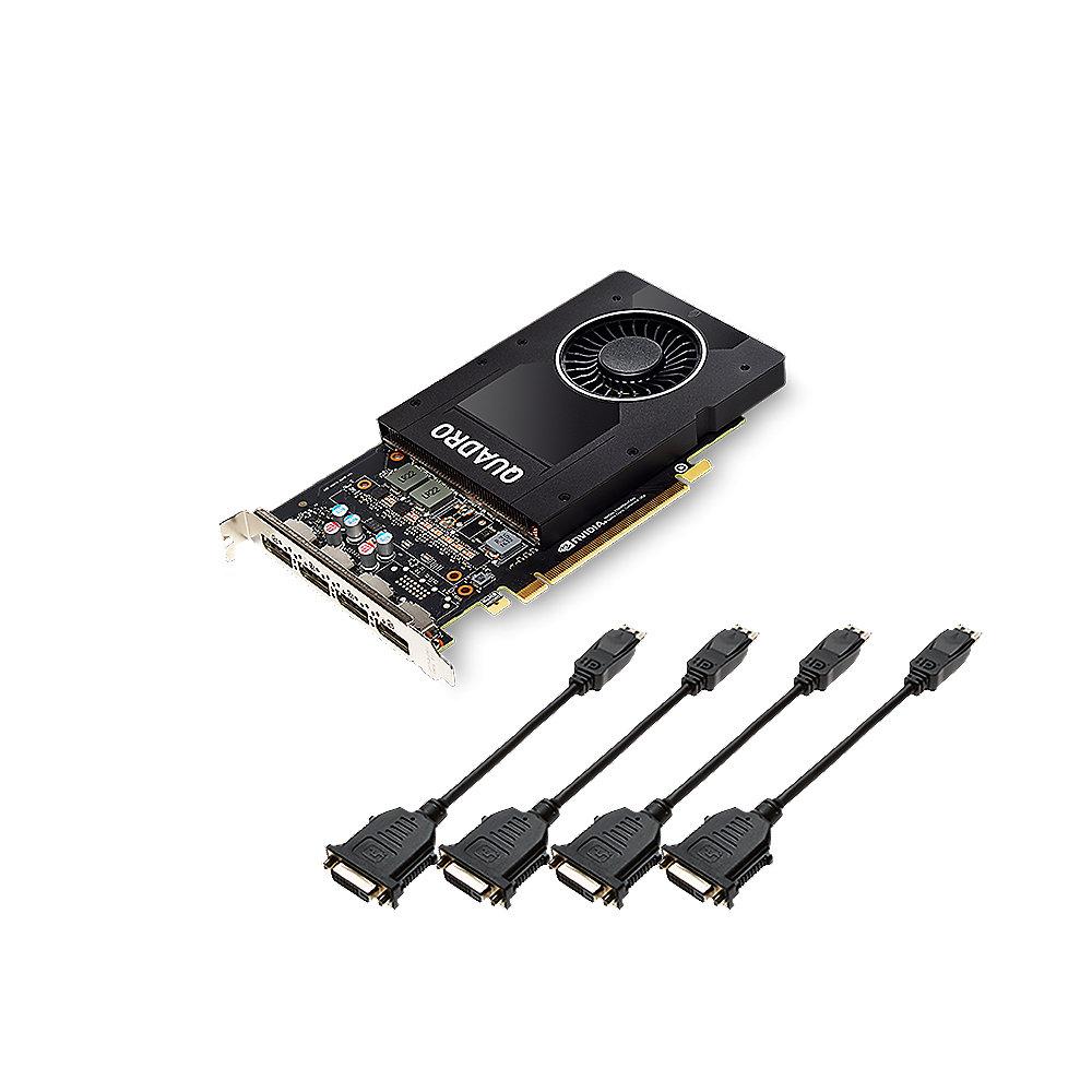 PNY NVIDIA Quadro P2000 5GB PCIe 3.0 Workstation Grafikkarte 4x DP, PNY, NVIDIA, Quadro, P2000, 5GB, PCIe, 3.0, Workstation, Grafikkarte, 4x, DP