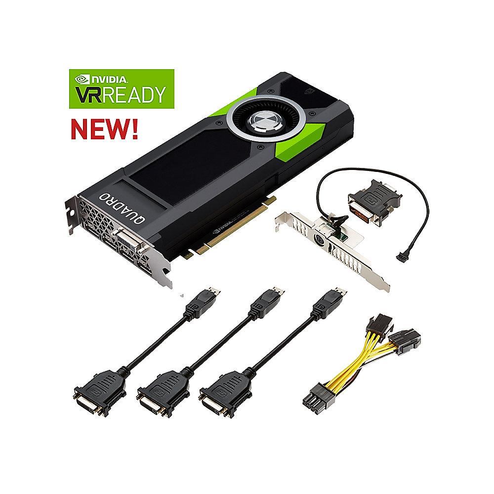 PNY NVIDIA Quadro P6000 24GB PCIe 3.0 Workstation Grafikkarte 4x DP/DVI Retail