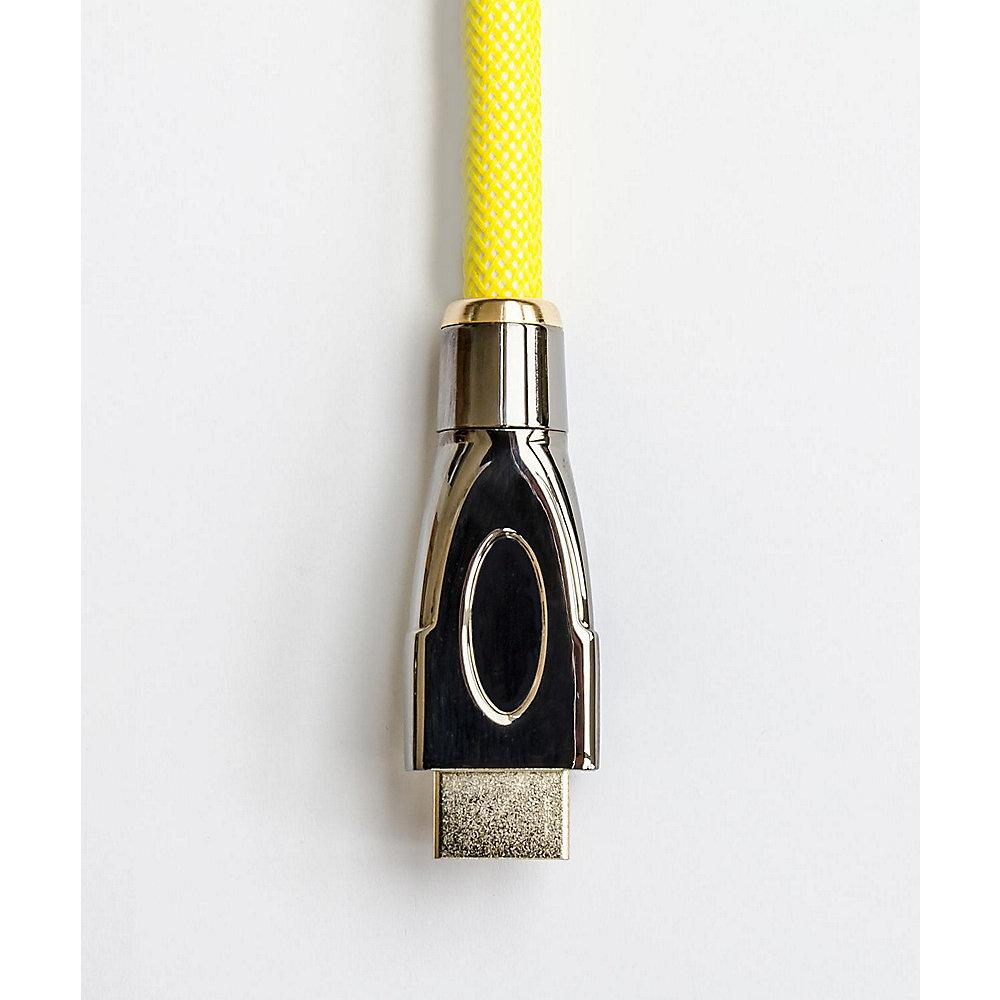 PYTHON HDMI 2.0 Kabel 20m Ethernet 4K*2K UHD aktiv vergoldet OFC gelb