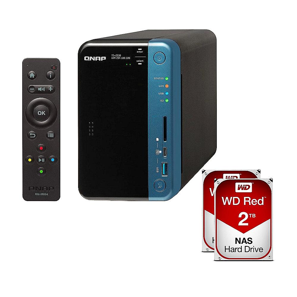 QNAP TS-253B-4G NAS System 2-Bay 4TB inkl. 2x 2TB WD RED WD20EFRX