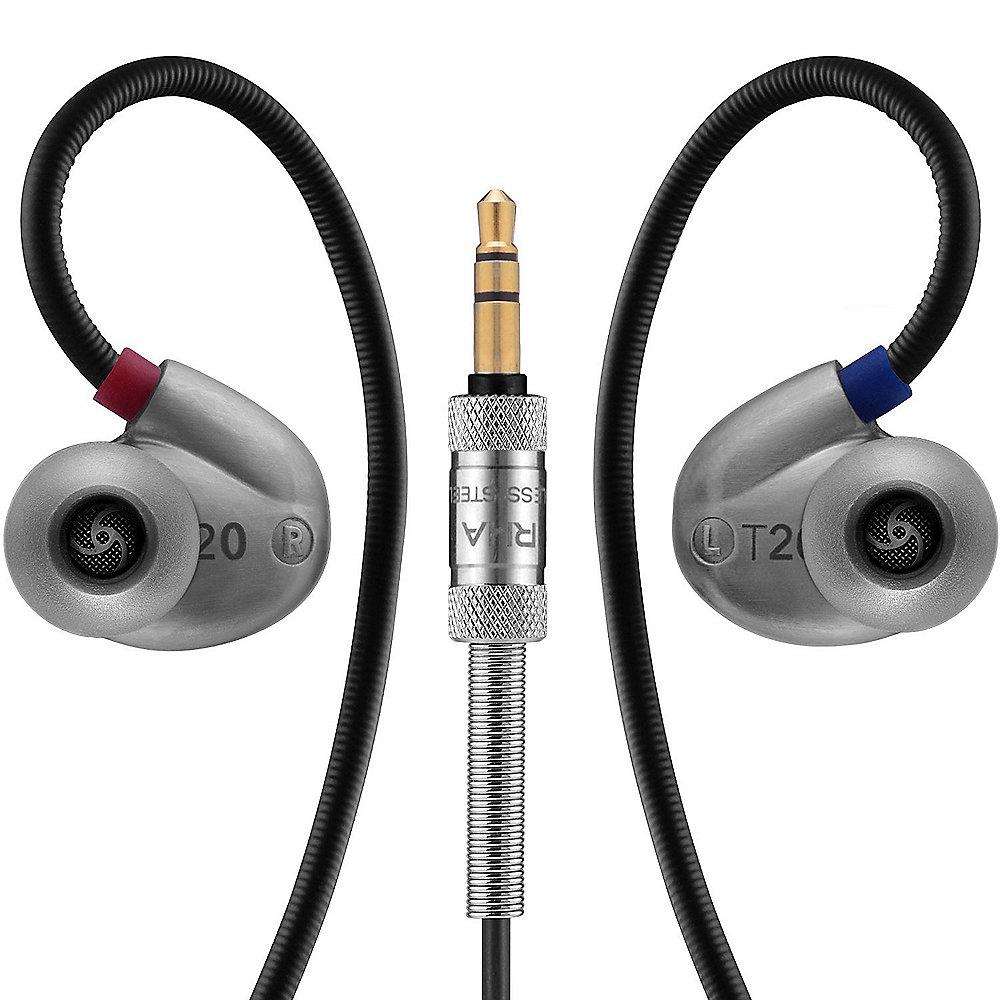 RHA T20 High-Fidelity In-Ear-Kopfhörer Hi-Res DualCoil-Treiber - Silber, RHA, T20, High-Fidelity, In-Ear-Kopfhörer, Hi-Res, DualCoil-Treiber, Silber