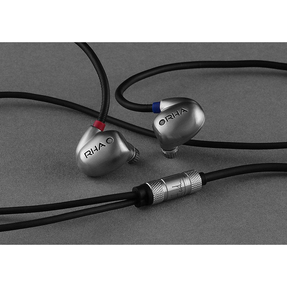 RHA T20 High-Fidelity In-Ear-Kopfhörer Hi-Res DualCoil-Treiber - Silber