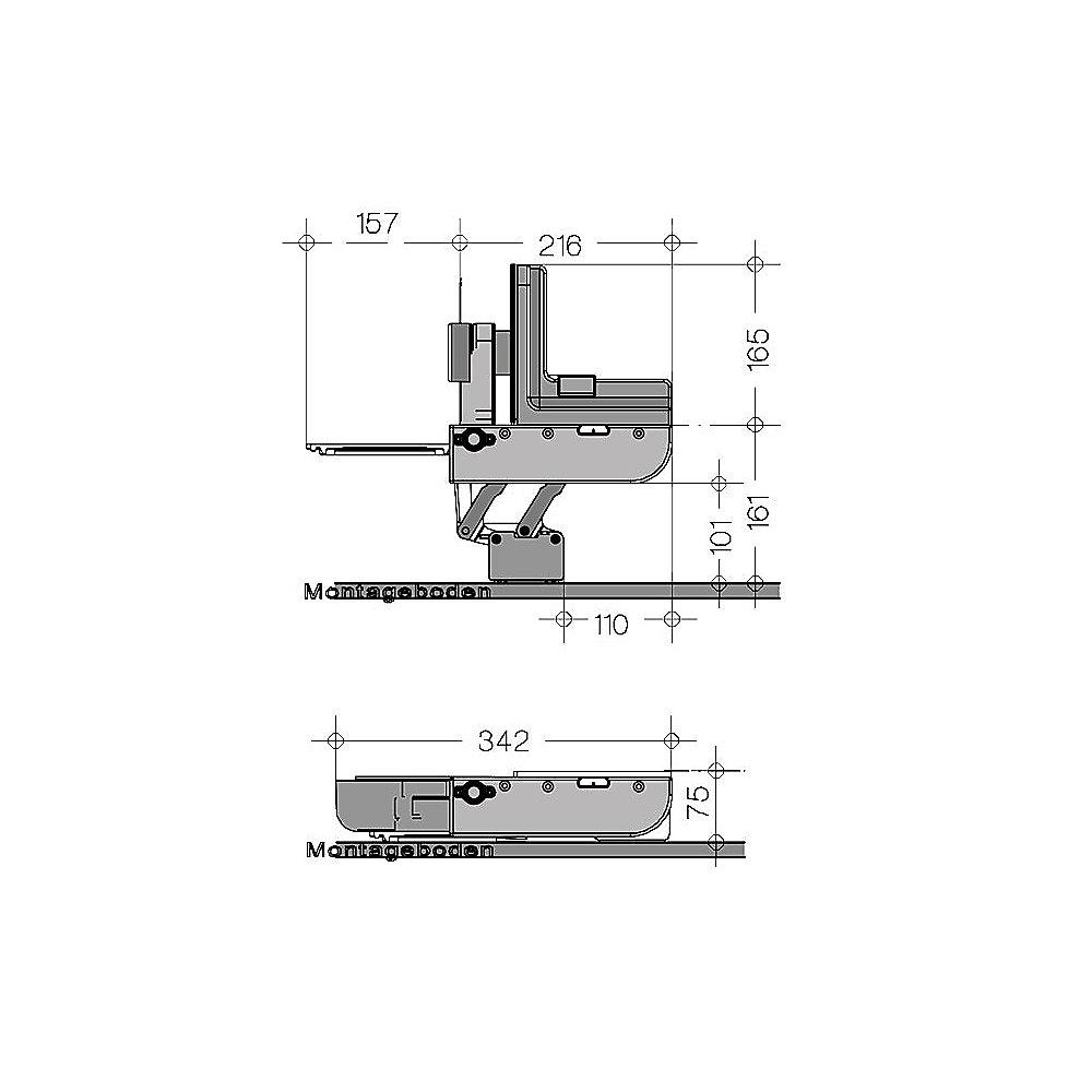 ritter AES 72 SR Einbau-Allesschneider silber f. 45cm Schublade