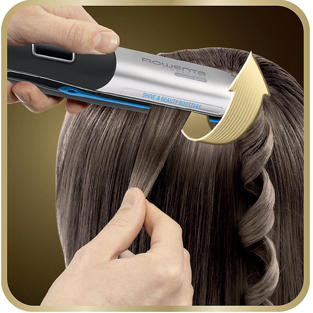 Rowenta SF6220 Liss & Curl Ultimate Shine Haarglätter Schwarz