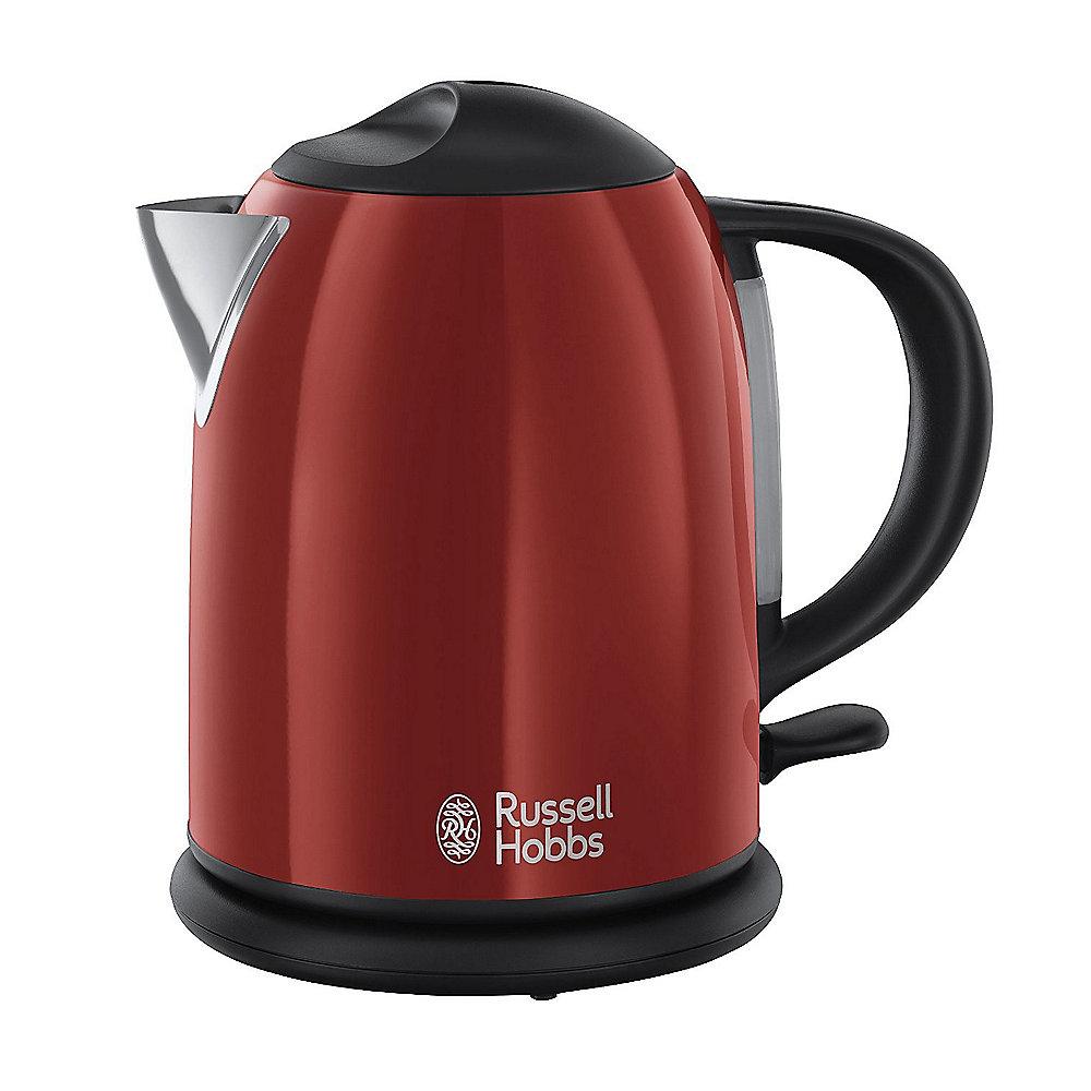 Russell Hobbs 20191-70 Colours Kompakt-Wasserkocher 1,0l Flame Red