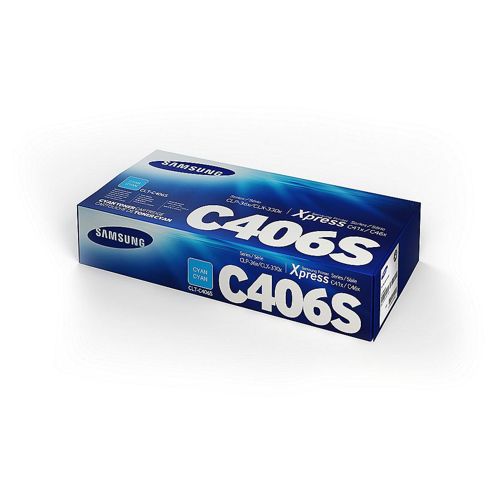 Samsung CLT-C406S Original Toner Cyan für ca. 1.000 Seiten