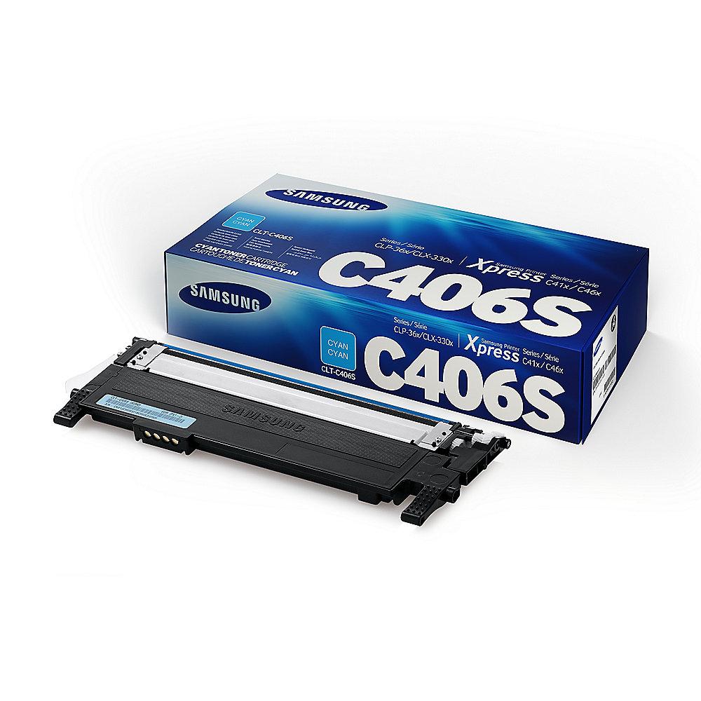 Samsung CLT-C406S Original Toner Cyan für ca. 1.000 Seiten