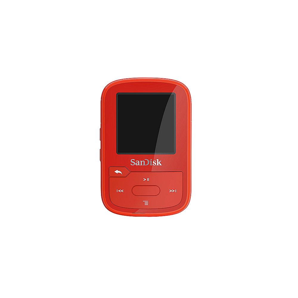 SanDisk Clip Sport Plus MP3 Player 16GB rot